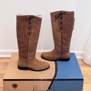 ARIAT KILLARNEY Women’s Brown Distressed Suede High Western Boots Size 9‎